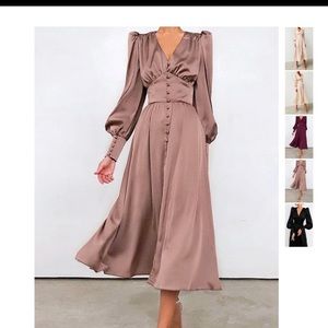 Reba Dress Long Sleeve Midi Dress
